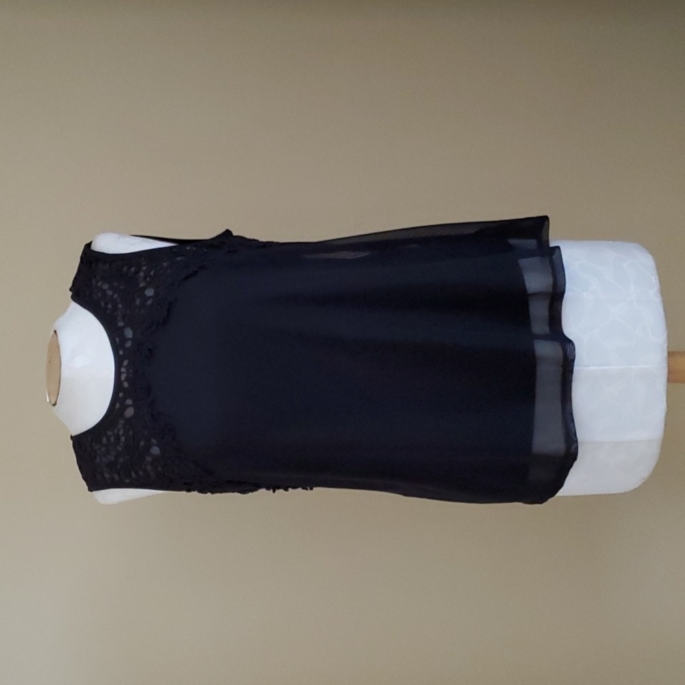 Apt 9 Black Lace Detail Sleeveless Top